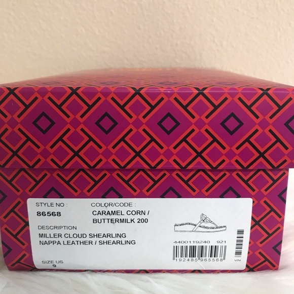 Tory Burch Miller Sandals Cloud Shearling Size 7, 8, 8.5, 9, 9.5, 10 - Picture 16 of 16